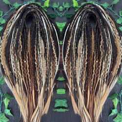 set autumn scandinavian classik skandi dreads ombre synthetic  dreadlocks