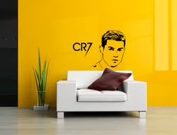 ronaldo sticker, cristiano ronaldo, cr7, football sports, football stars, wall sticker vinyl decal mural art decor