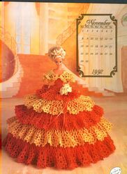 digital | vintage crochet pattern for barbie dress | crochet patterns for 11-1/2" dolls | toys for girls | pdf template