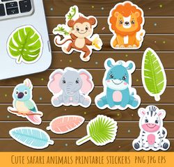 safari animals stickers, safari animals stickers designs, instant download, digital download