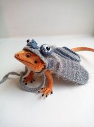 fly bearded dragon costume, rats, guinea pig, hedgehog, small pet fly costume