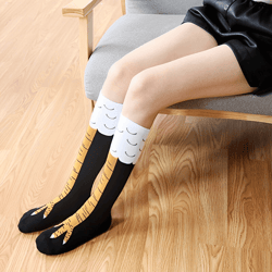 crazy creative chicken knee-high socks