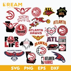 Atlanta Hawks Bundle SVG, Atlanta Hawks NBA SVG, NBA SVG, Sport SVG