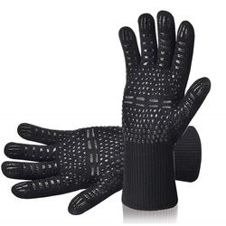 Oven Bbq Grill Gloves Heat Resistant Gloves, Cut-resistant Grill Gloves