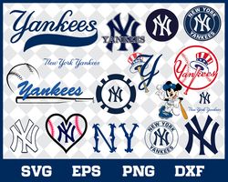 new york yankees bundle svg, new york yankees svg, mlb svg, sport svg.