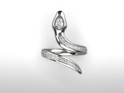 Kundalini Snake Ring White Gold /002