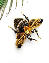 beaded insect brooch, insect pin, mooth brooch, butterfly brooch, bug pin, bee brooch, bug brooch, insects, madam toto