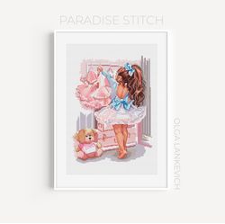 little fashion girl cross stitch pattern pdf and saga