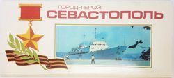 sevastopol vintage color photo postcards set views of town 1983