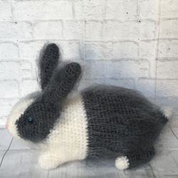 crochet realistic bunny, crochet dutch rabbit, amigurumi rabbit toy, handmade rabbit, crochet holland lop