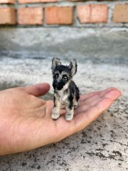 miniature realistic german shepherd dog