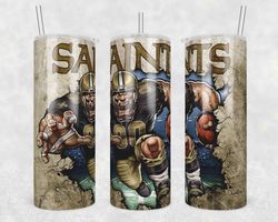 mascot new orleans saints tumbler wrap, 20oz tumbler wrap, mascot new orleans saints png, nfl football tumbler wrap