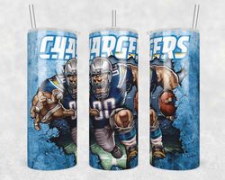 mascot los angeles chargers tumbler wrap, 20oz tumbler wrap, mascot los angeles chargers png, nfl football tumbler wrap