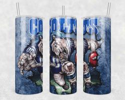 mascot indianapolis colts tumbler wrap, 20oz tumbler wrap, mascot indianapolis colts png, nfl football tumbler wrap