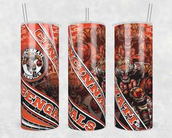 mascot cincinnati bengals tumbler wrap, 20oz tumbler wrap, mascot cincinnati bengals png, nfl football tumbler wrap