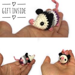 asexual pride | asexual crochet possum | asexual plush | pride | pride crochet | pride gift | asexual gift