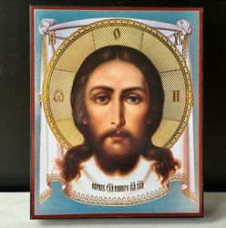 jesus christ icon-not-made-with-hands | lithography icon mounted on wood | made in russia