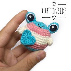 transgender frog crochet | transgender plush | transgender gift | trans gift | trans crochet | trans plush