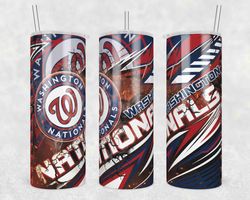 Washington Nations Template Tumbler Wrap, 20oz Tumbler Wrap, Washington Nations Png, MLB Baseball Tumbler, MLB Fan Gift