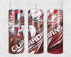 cleveland guardians template tumbler wrap, 20oz tumbler wrap, cleveland guardians png, mlb baseball tumbler, mlb fan