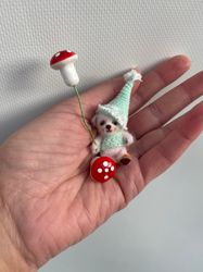 miniature teddy bear mini toy ooak bear pet friend for doll collectible toy dollhouse miniatures handmade small plush