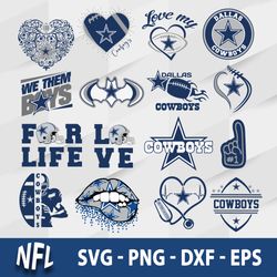 bundle dallas cowboys svg, dallas cowboys svg, nfl svg, png dxf eps file