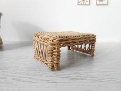 1:12 dollhouse wicker coffee table