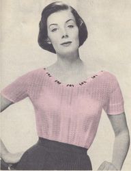 vintage knitting pattern 167 cool captivating blouse women