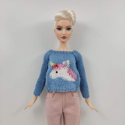 barbie doll clothes unicorn sweater