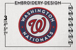 washington nationals embroidery design, washington nationals baseball team embroidery files, mlb teams, digital download