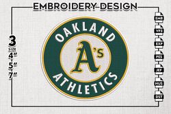 oakland athletics embroidery design, oakland athletics baseball team embroidery files, mlb teams, digital download