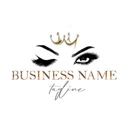 custom lash logo design premade eyelashes logo lash artist business logo lash brows gold logo gold glitter eyelash logo