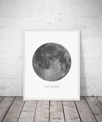 full moon digital prints, moon phase print, art print, wall art, minimalist moon, moon phases, wall art prints, moon art