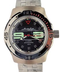 vostok amphibia 9 & 3 160559 brand new men's mechanical automatic watch