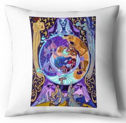 digital - cross stitch pattern pillow - silmarillion - stained glass