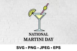 national martini day svg. martini glass