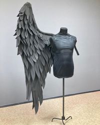 one wing black wing cosplay angel wings black wings maleficent wings props