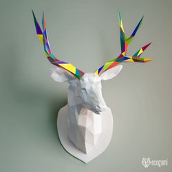 deer trophy papercraft