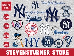 new york yankees bundle svg, new york yankees svg, mlb svg, sport svg digital file