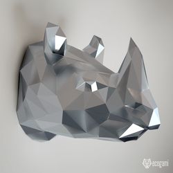 rhino trophy papercraft