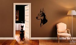 doberman sticker, dog, breed, doberman wall sticker vinyl decal mural art decor