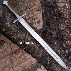 master sword, viking sword, medieval damascus steel ninja hunting engraved sword, hunting gifts, swords with sheaths