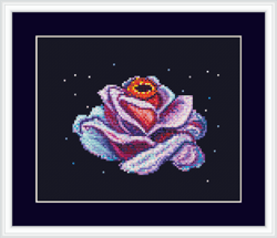 galaxy rose cross stitch pattern pdf by crossstitchingforfun, instant download, modern cross stitch pattern pdf