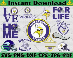Bundle 12 Files Minnesota Vikings Football team Svg, Minnesota Vikings Svg, NFL Teams svg, NFL Svg, Png, Dxf, Eps