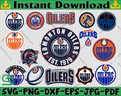 bundle 15 files edmonton oilers hockey team svg, edmonton oilers svg, nhl svg, nhl svg, png, dxf, eps, instant download