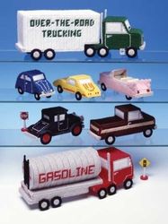 cars & trucks - pdf vintage plastic canvas pattern - digital instant download