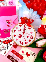 time for love cross stitch pattern pdf by crossstitchingforfun, instant download, valentines day cross stitch pattern