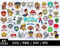 Paw Patrol Svg Files, Paw Patrol Png Images, Chase Paw Patrol Clipart, SVG Cut Files for Cricut & Silhouette