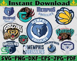 Bundle 24 Files Memphis Grizzlies Basketball Team svg, Memphis Grizzlies svg, NBA Teams Svg, NBA Svg, Png, Dxf, Eps