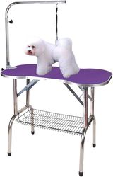 heavy duty stainless steel pet grooming table foldable adjustable with mesh tray